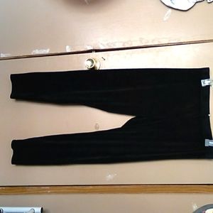 Black velvet pants